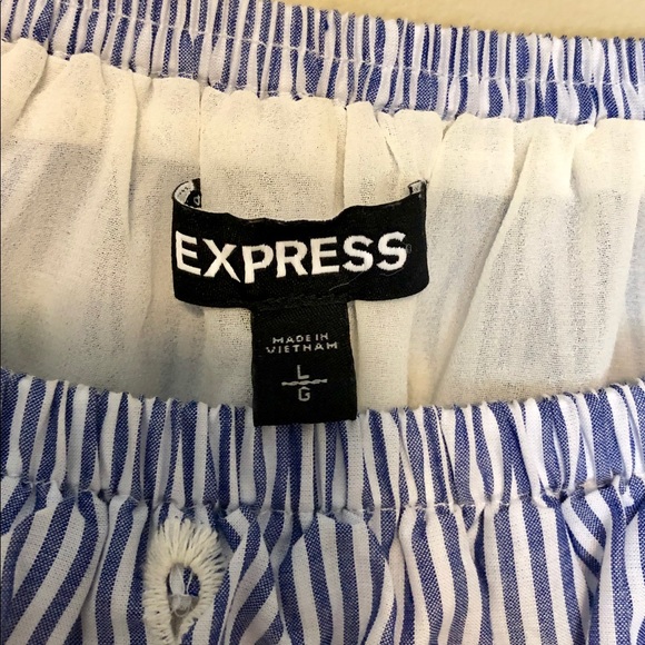 Express Striped Off the Shoulder - Picture 3 of 6